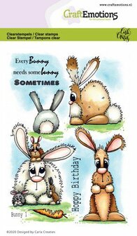 CraftEmotions clearstamps A6 - Bunny 1 Carla Creaties (01-20)