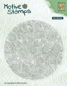 Nellie&#039;s Choice Clearstamp - Texture Flower Power TXCS012 80x80mm (01-20)