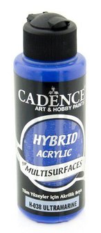 Cadence Hybride acrylverf (semi mat) Ultramarijn Blauw 01 001 0038 0120  120 ml