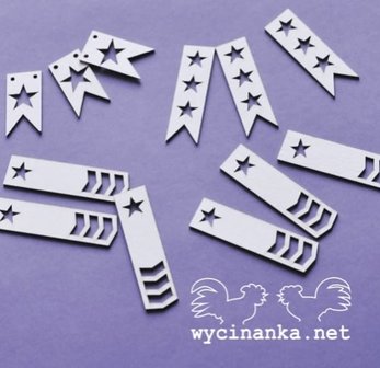 C062 Chipboard - Wycinanka - Sierrand ster - 4,5cm - 12 onderdelen