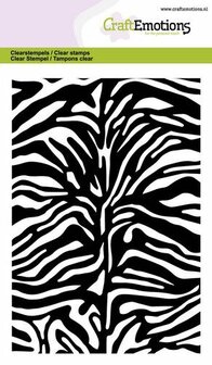 CraftEmotions clearstamps A6 - tijger-zebra print GB