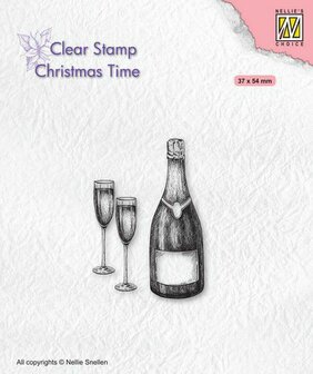 Nellies Choice Clearstempel - Christmas time Champagne CT039 37x54 mm (09-20)