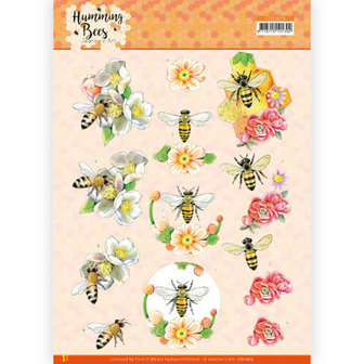 CD11675 3D Cutting Sheet - Jeanine&#039;s Art - Humming Bees - Bee Queen