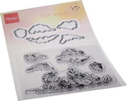 Marianne D Clear Stamp &amp; Die set Tiny&#039;s Fall Bladeren TC0885 120x185mm (08-21)