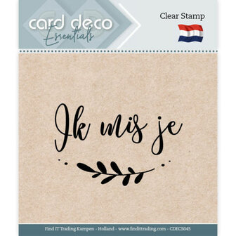 CDECS045 Card Deco Essentials - Clear Stamps - Ik mis je