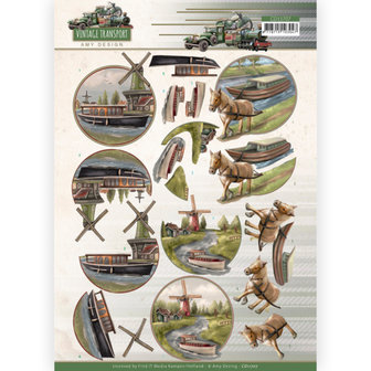 CD11707 3D Cutting Sheet - Amy Design - Vintage Transport - Boat