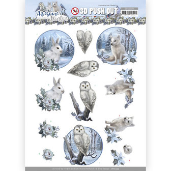 SB10599 3D Push Out - Amy Design - Awesome Winter - Winter Animals