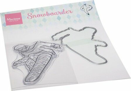 Marianne D Clear Stamp &amp; Die Hetty&#039;s Snowboarder HT1668 80x210mm (11-21)