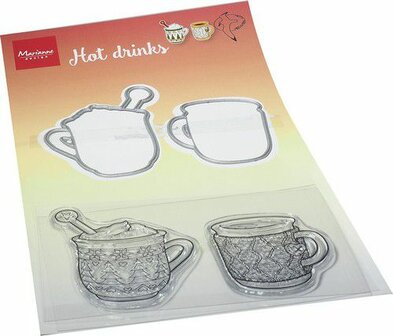 Marianne D Clear Stamp &amp; Die Hetty&#039;s Warme dranken HT1666 100x210mm (11-21)