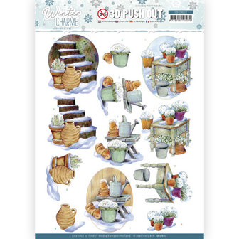 SB10602 3D Push Out - Jeanine&#039;s Art - Winter Charme - Stairs