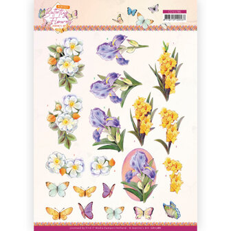 CD11786 3D Cutting Sheet - Jeanine&#039;s Art - Perfect Butterfly Flowers - Gladiolus