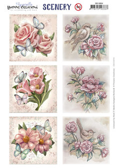 CDS10054 Scenery - Yvonne Creations Aquarella - Roses Square