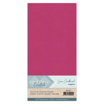 67 Linnenkarton 4K (13,5x27cm) Card Deco Magenta per 10 vel