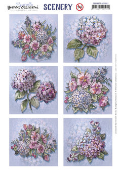 CDS10077-HJ20501 Scenery - Yvonne Creations Aquarella - Hydrangea Square