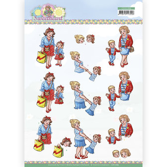 CD11789 3D Cutting Sheet - Yvonne Creations - Bubbly Girls - Sweetheart - Mother and Child