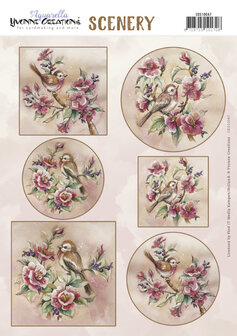 CDS10047 Scenery - Yvonne Creations - Aquarella - Christmas Miracle - Antique Flowers