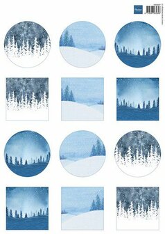 Marianne D Decoupage Winterlandschappen mini&#039;s VK9597 A4 (08-22)