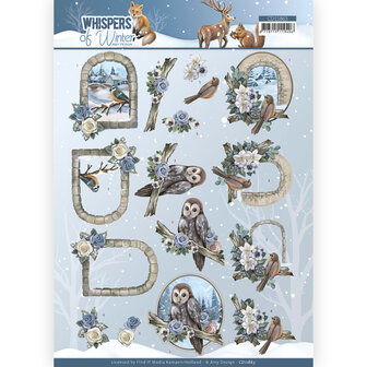 CD11863 3D Cutting Sheet - Amy Design - Whispers of Winter - Winter Birds