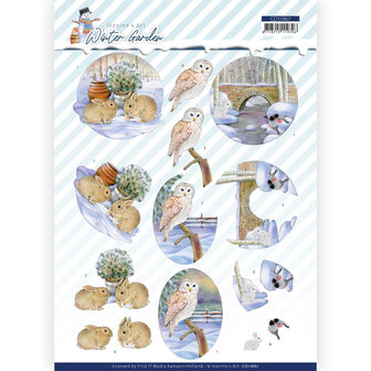 CD11867 3D Cutting Sheet - Jeanine&#039;s Art - Winter Garden - Rabbits