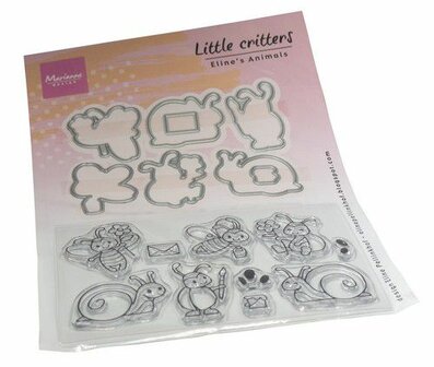 Marianne D Clear Stamp &amp; die set - Eline&#039;s Kleine beestjes EC0200 126x81mm (04-23)