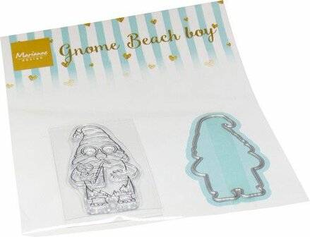 Marianne D Clear Stamps &amp; dies Gnome strand jongen CS1133 31 x 62 mm (06-23)