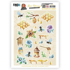 SB10754 Push out - Yvonne Creations - Bee Honey - Small Elements B