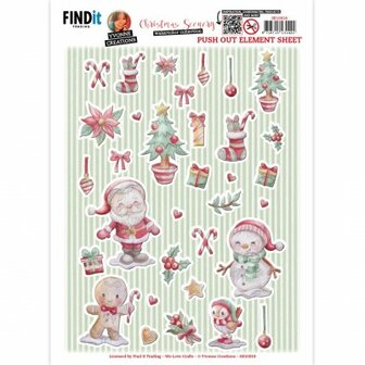 SB10818 Push-Out - Yvonne Creations - Christmas Scenery - Small Elements A