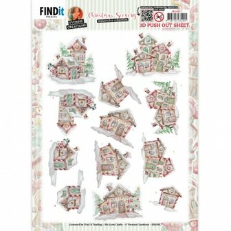 SB10817 3D Push-Out - Yvonne Creations - Christmas Scenery - House