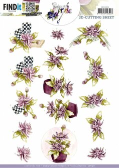 CD11911 Chrysant 3D Cutting Sheet, Precious Marieke