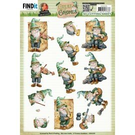 CD12155 3D Cutting Sheets - Yvonne Creations - Great Gnomes - Music Gnomes