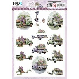 SB10926 3D Push Out - Berries Beauties - Lovely Lilacs - Lovely Cars