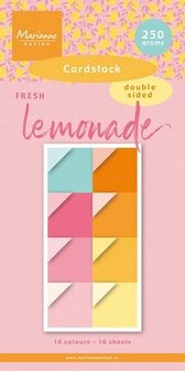 Marianne D Cardstock Fresh Lemonade PK9191 15x30 cm, 16 colours, double sided, 16 sheets (06-24)