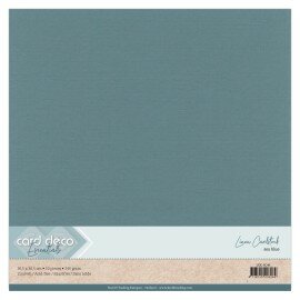 40  Card Deco Linnenkarton - 30,5 x 30,5 Sea Blue 10 vel