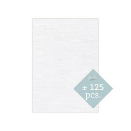 BULK 01 Linnenkarton  A5 (21x14,8cm) Card Deco Wit per 125 vellen