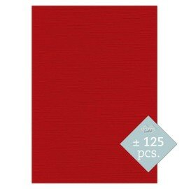 BULK 13 Linnenkarton 13,5x27cm Card Deco Rood per 125 vellen