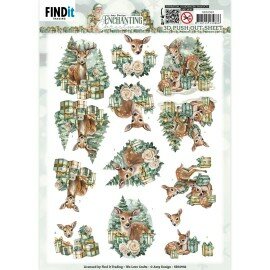 SB10942 3D Push Out - Amy Design - Enchanting Christmas - Deer