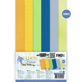 YC-4K-10029 Linen Cardstock Pack - Yvonne Creations - Lemon Breeze - 4K