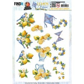 SB10948 3D Push Out - Yvonne Creations - Lemon Breeze - Lemon Bird