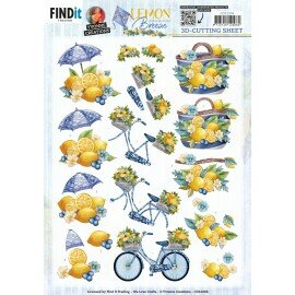 CD12204 3D Cutting Sheets - Yvonne Creations - Lemon Breeze - Lemon Bike