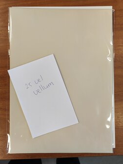 Transparant papier  -Vellum - Creme - 25 sheets - 80 grs