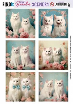 BBSC10042 Scenery Push Out - Berries Beauties - Pretty Kitties - Square