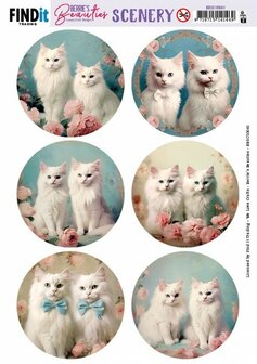 BBSC10041 Scenery Push Out - Berries Beauties - Pretty Kitties - Round