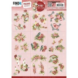 CD12189 Cutting Sheets - Precious Marieke - Ruby Christmas - Mini