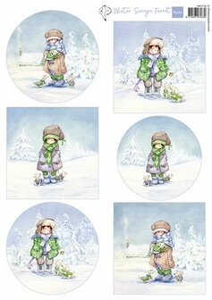 Marianne D Decoupage Hetty&#039;s Snoesjes - Winter Forest HK1716 A4 (08-24)