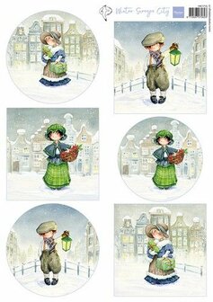 Marianne D Decoupage Hetty&#039;s Snoesjes - Winter City HK1715 A4 (08-24)