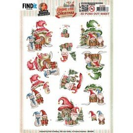 SB10949 3D Push Out - Yvonne Creations - Gnome for Christmas - Gnome Houses