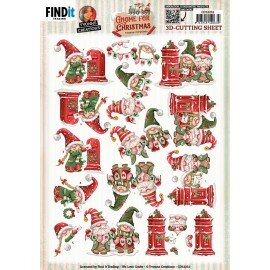 CD12212 3D Cutting Sheets - Yvonne Creations - Gnome for Christmas - Gnome Letter