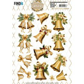 CD12219 3D Cutting Sheets - Berries Beauties - Glowing Christmas - Christmas Bell