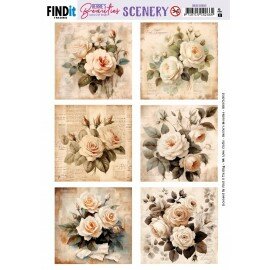 BBSC10052 Push-Out Scenery - Berries Beauties - Brocante Roses - Square