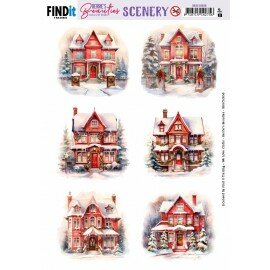 BBSC10056 Push-Out Scenery - Berries Beauties - House - Square